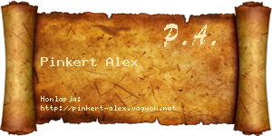 Pinkert Alex névjegykártya